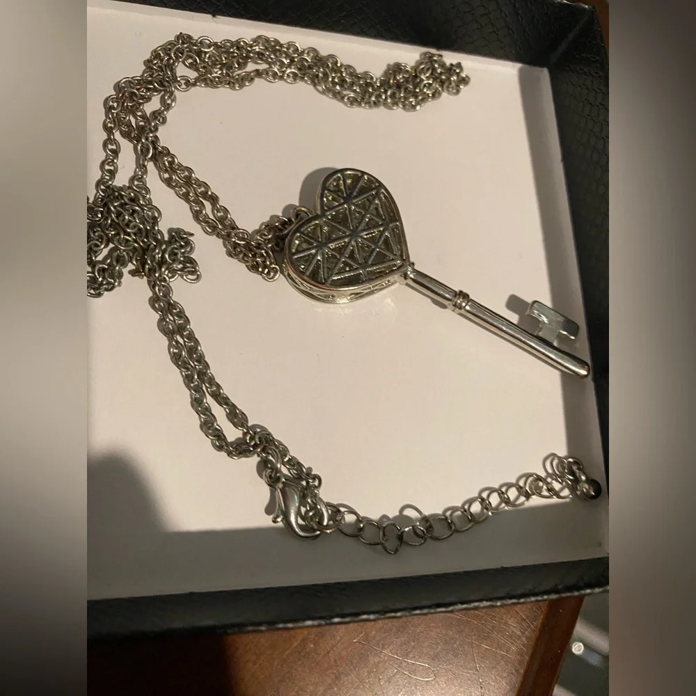 H&M Silver Heart Key Pendant Necklace - Picture 5 of 5